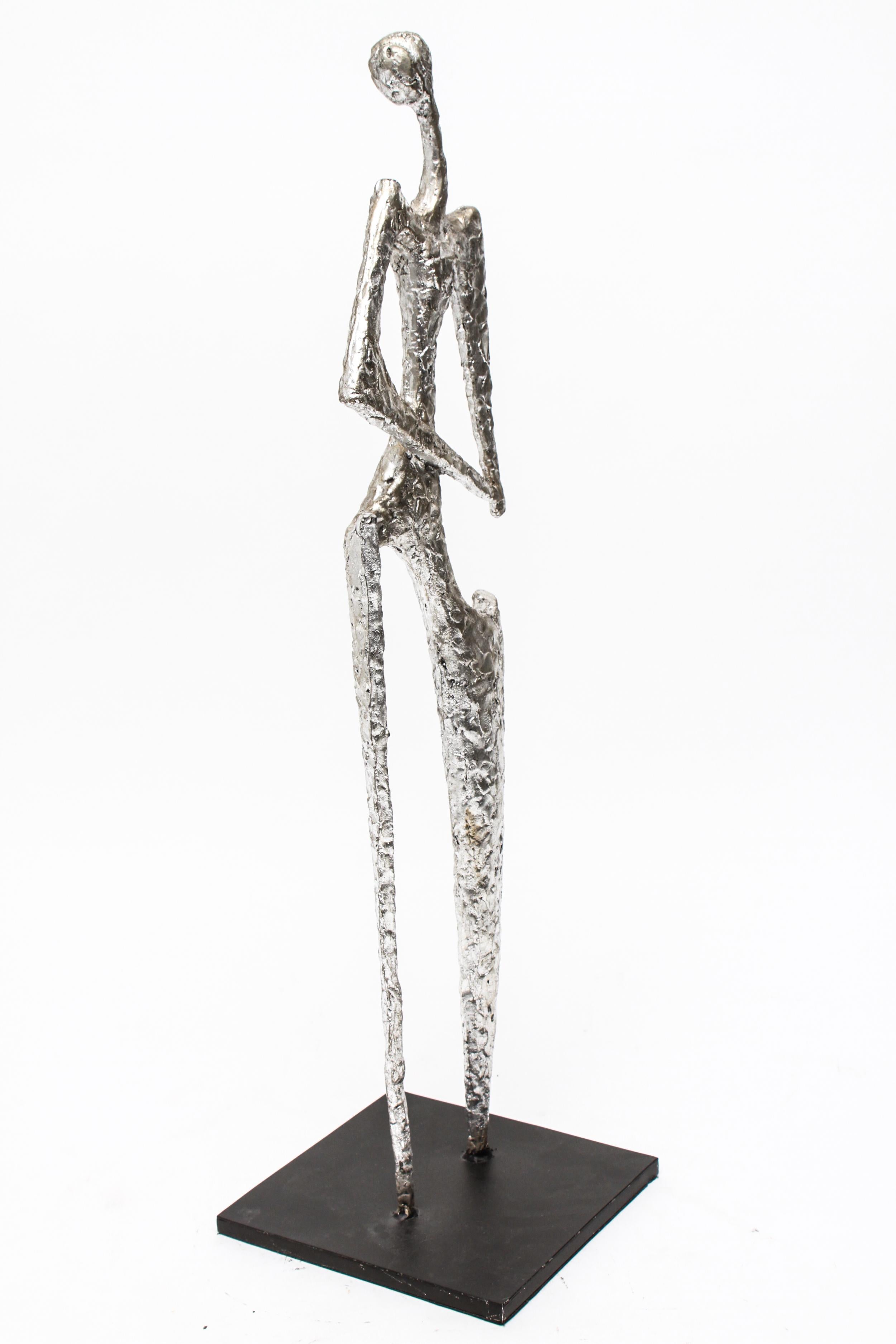 20th Century Modern Abstract Standing Figurative Sculpture in Metal