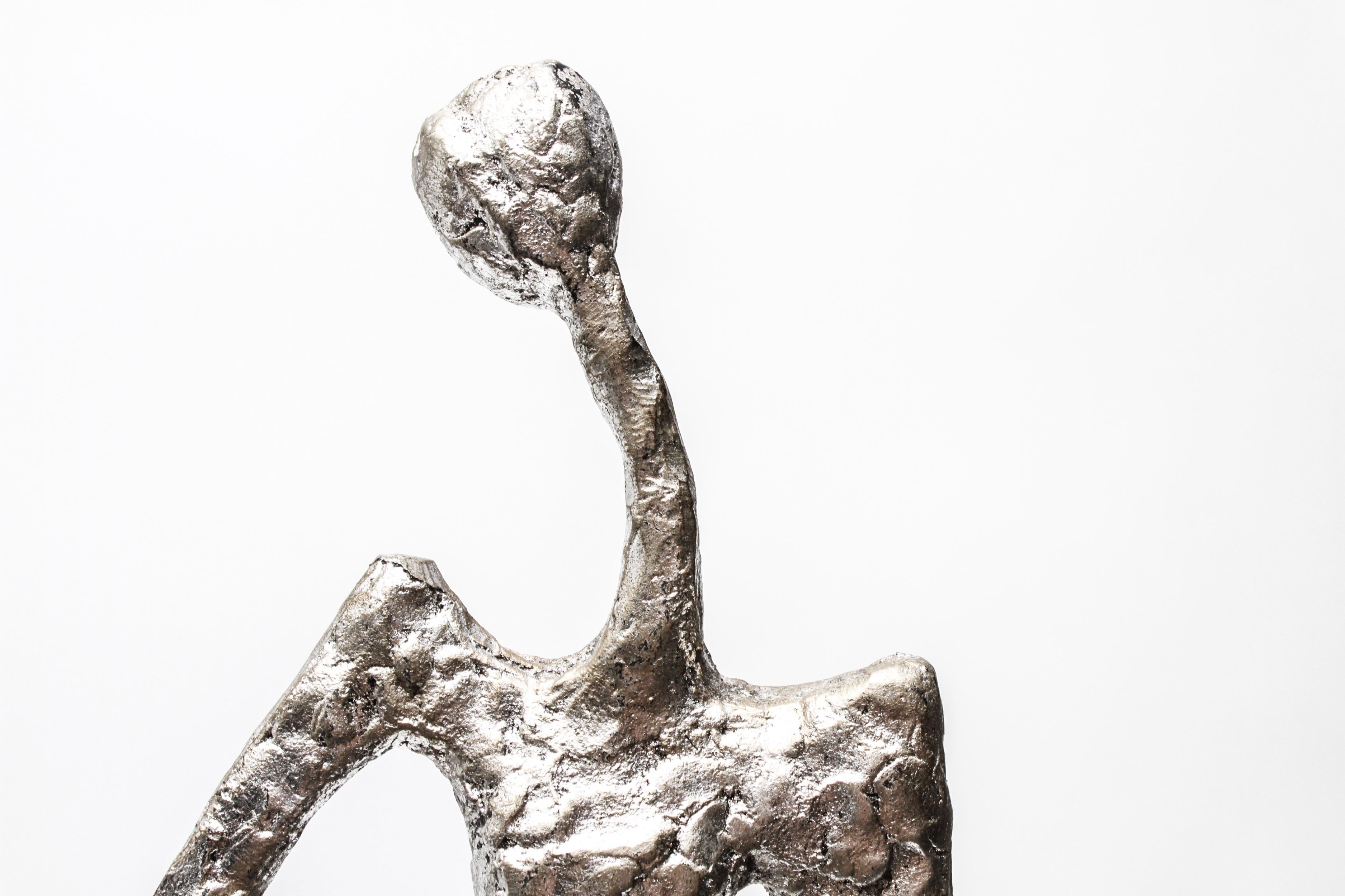 Modern Abstract Standing Figurative Sculpture in Metal 2