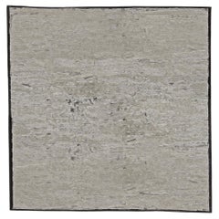Modern Abstract Stripes Dark Gray Handmade Rug "Palimpsest" by Doris Leslie Blau