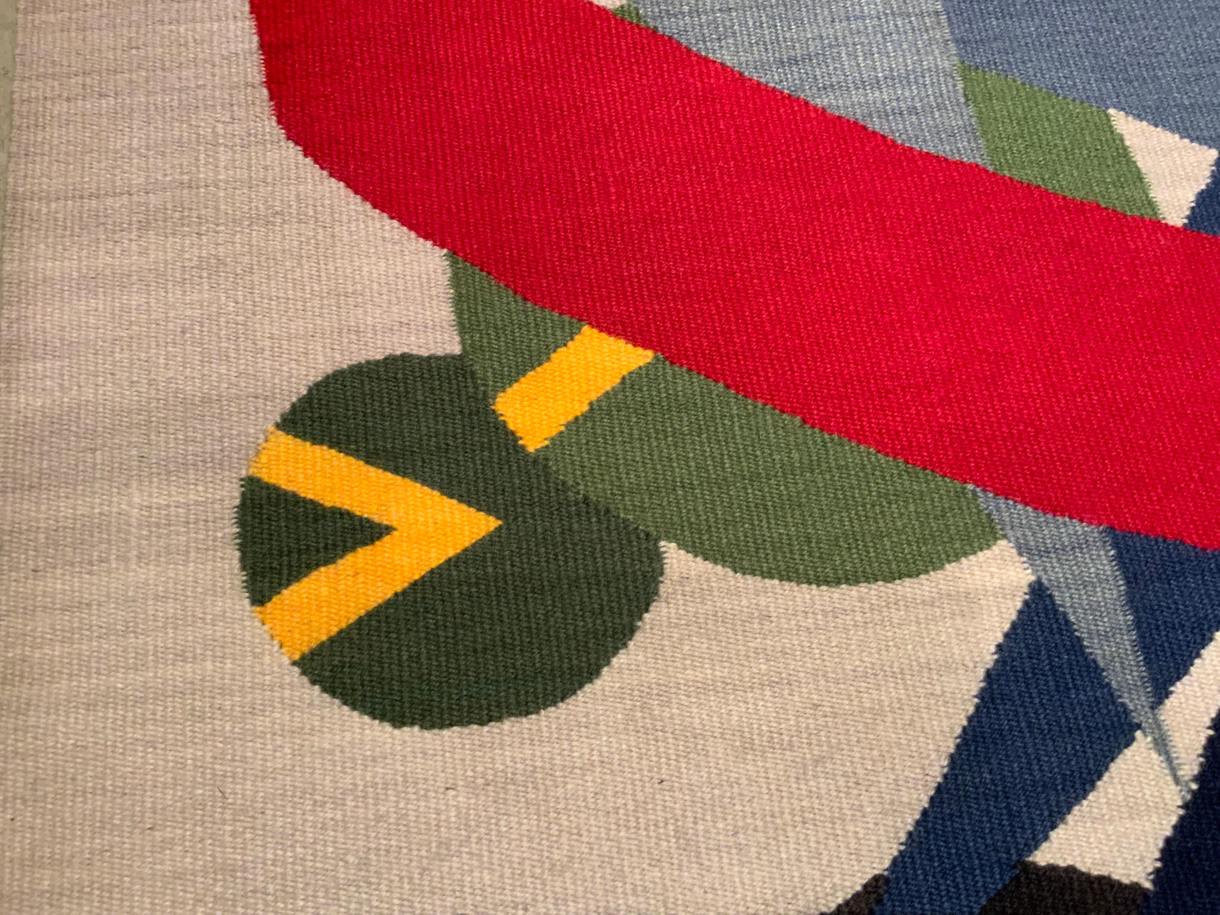 American Modern Abstract Tapestry Designed and Handwoven by Steve Chavez For Sale