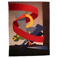 Modern Abstract Tapestry Designed and Handwoven by Steve Chavez