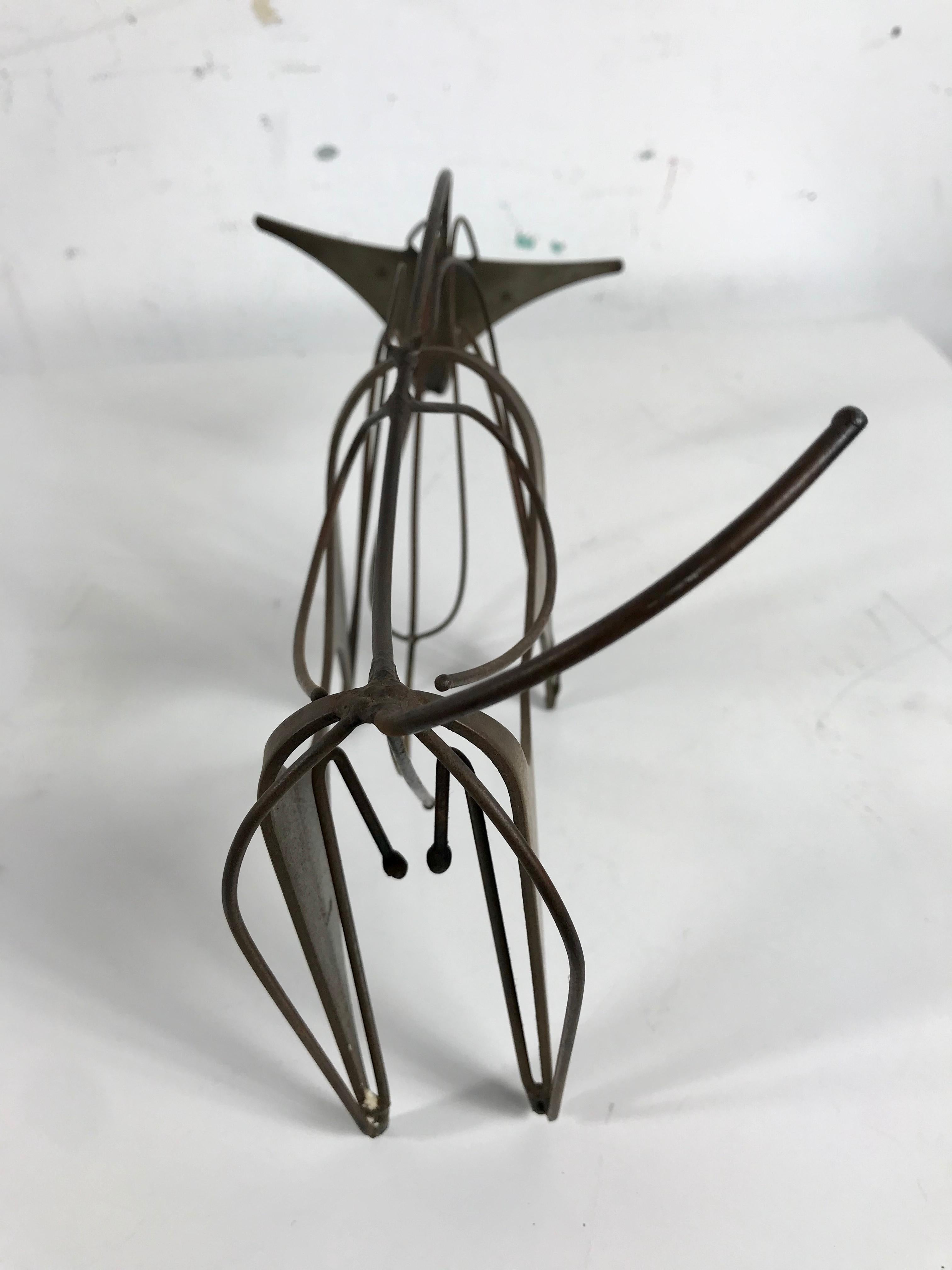 Modern Abstract Three-Dimensional Brass Sculpture 