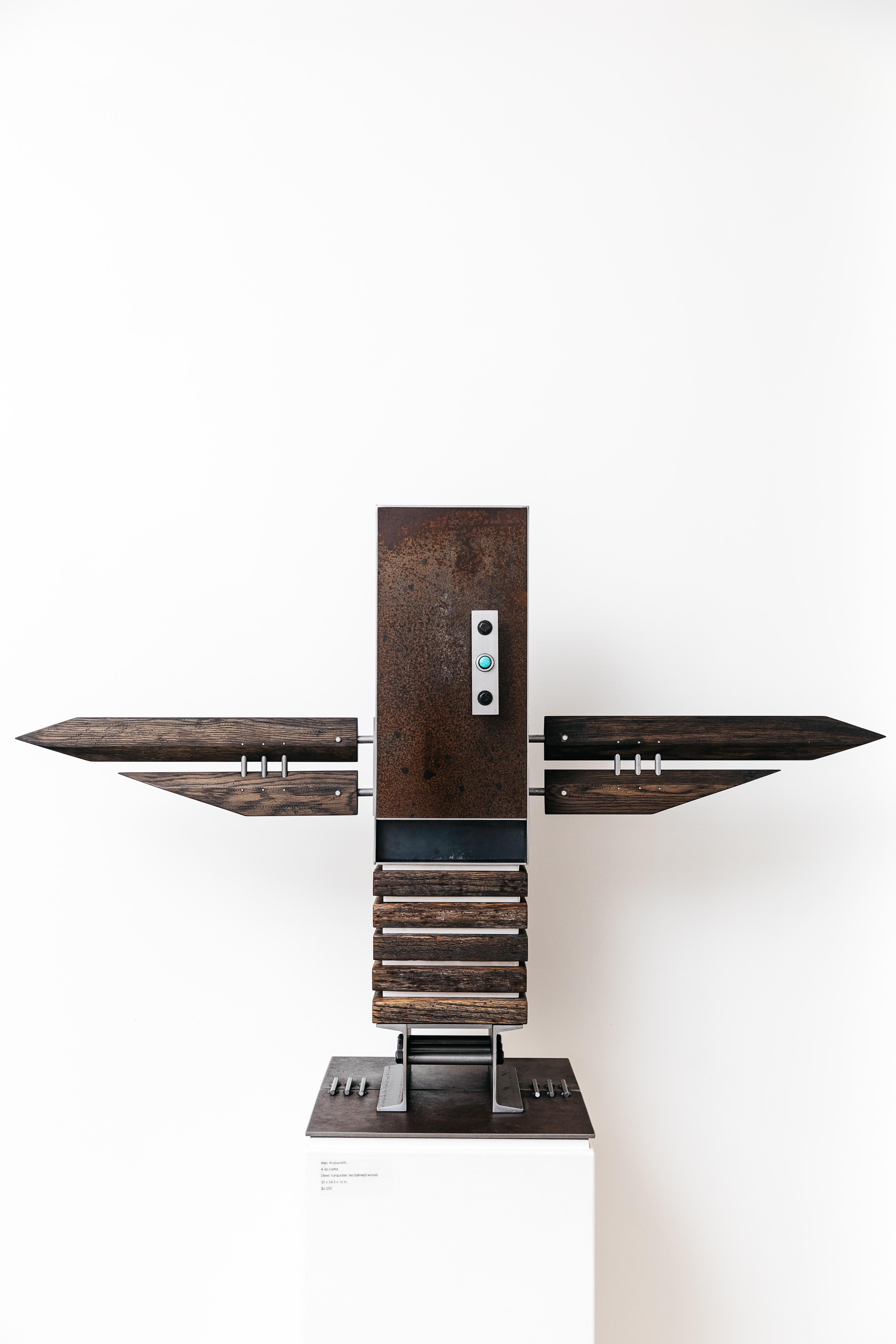 Contemporary Modern Abstract Totem Sculpture For Sale