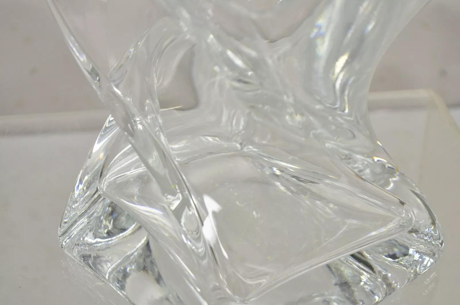 Verre Centre de table moderne abstrait turc Konart en cristal torsadé (B) en vente