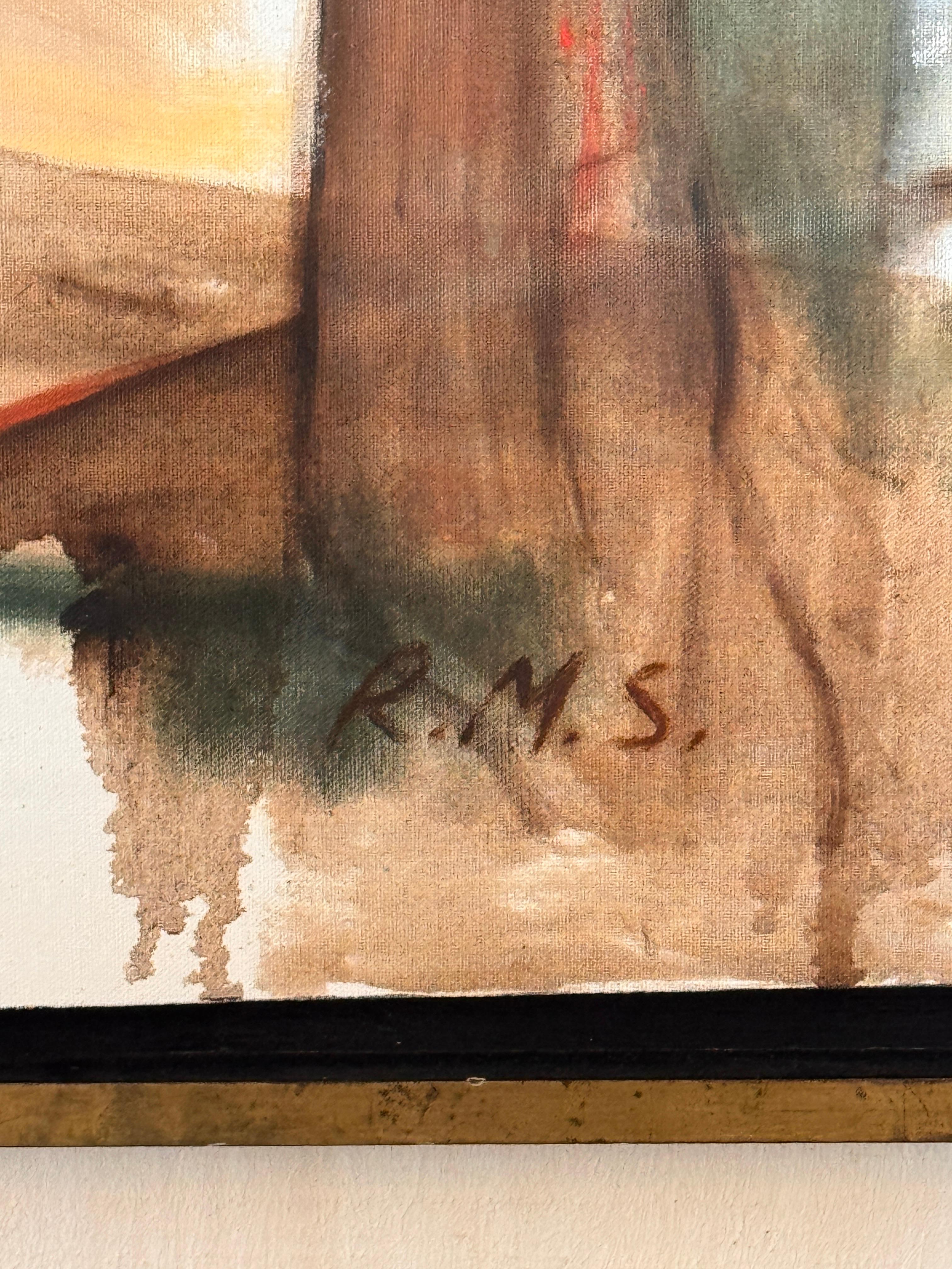 Moderner Abstrakt mit nackten Figuren (Mitte des 20. Jahrhunderts) im Angebot