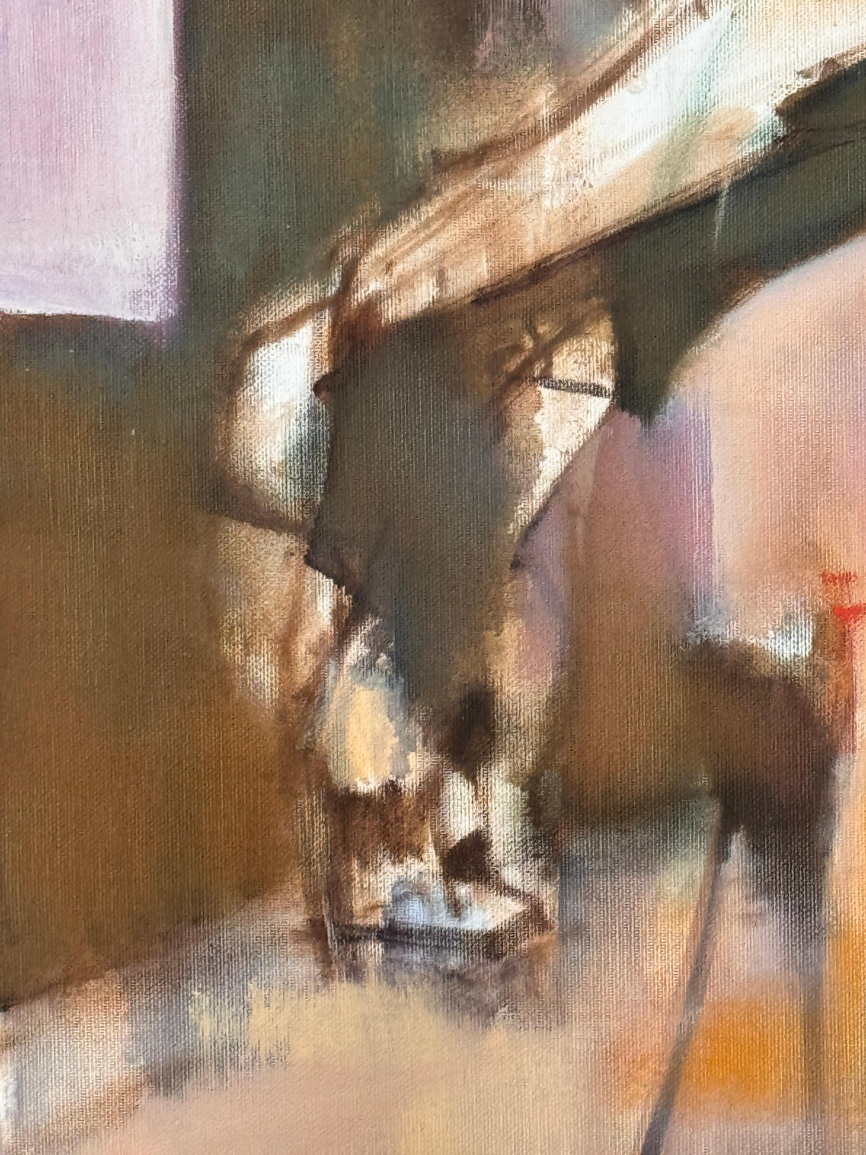 Moderner Abstrakt mit nackten Figuren (Leinwand) im Angebot