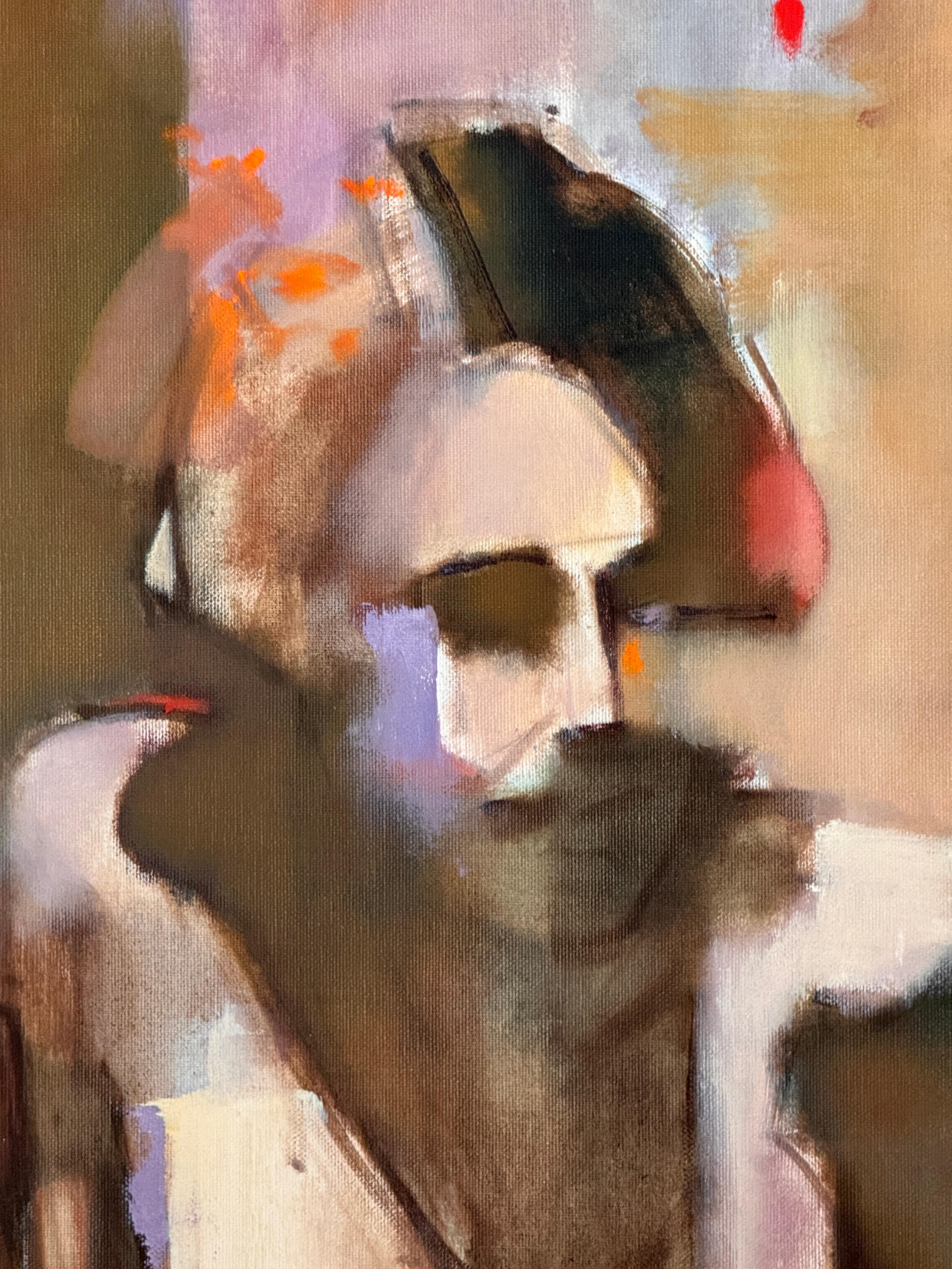 Moderner Abstrakt mit nackten Figuren im Angebot 1