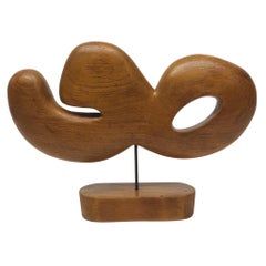 Modern Abstract Wood Sculpture