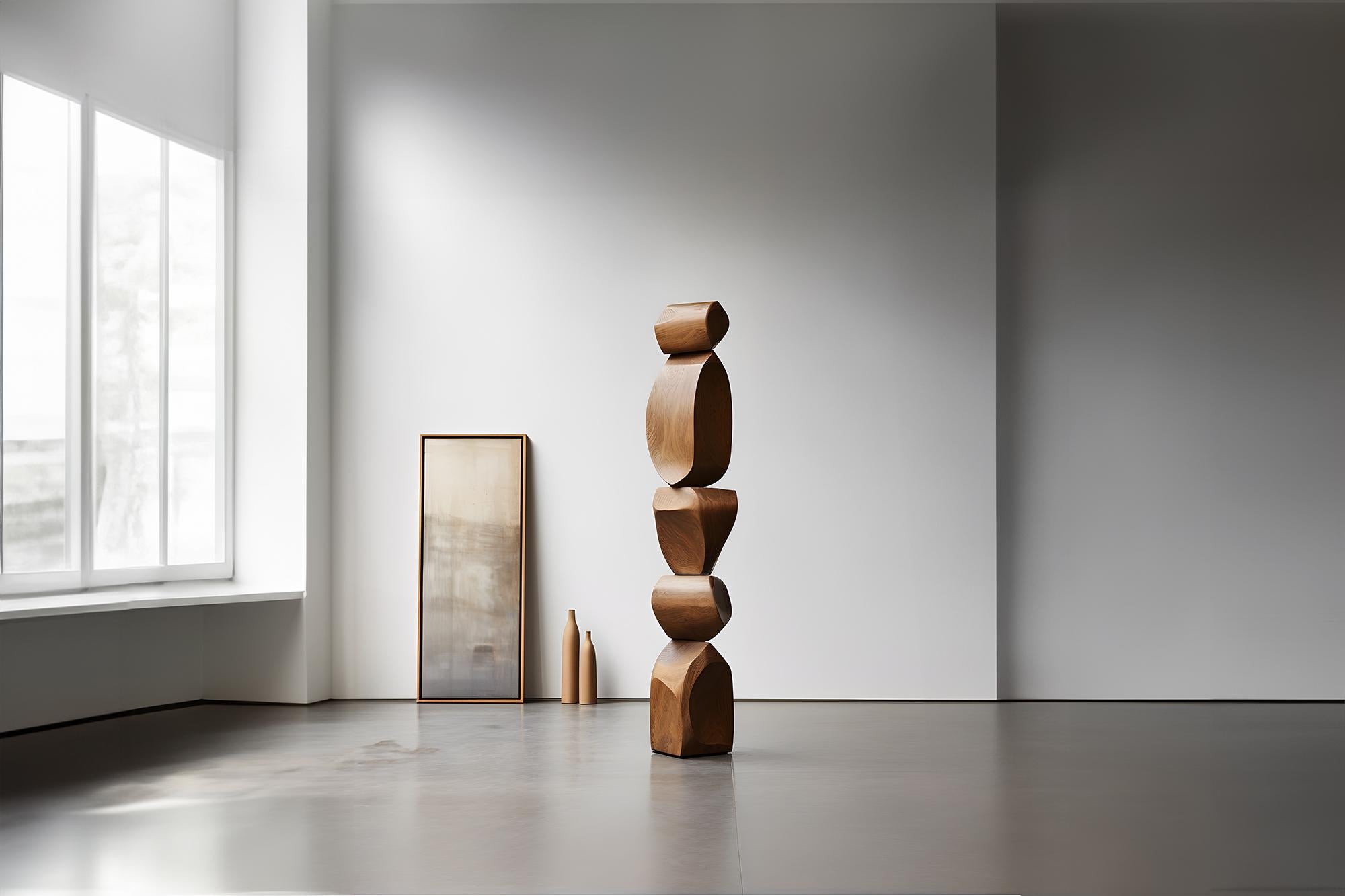 Modernes abstraktes Totem aus Holz Still Stand No69 von NONO, Joel Escalona Crafted (Moderne der Mitte des Jahrhunderts) im Angebot
