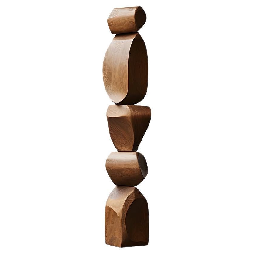 Modern Abstract Wooden Totem Still Stand No69 by NONO, Joel Escalona Crafted For Sale