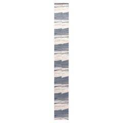 Modern Abstract Wool Runner Hand-Knotted in Tibet by Doris Leslie Blau