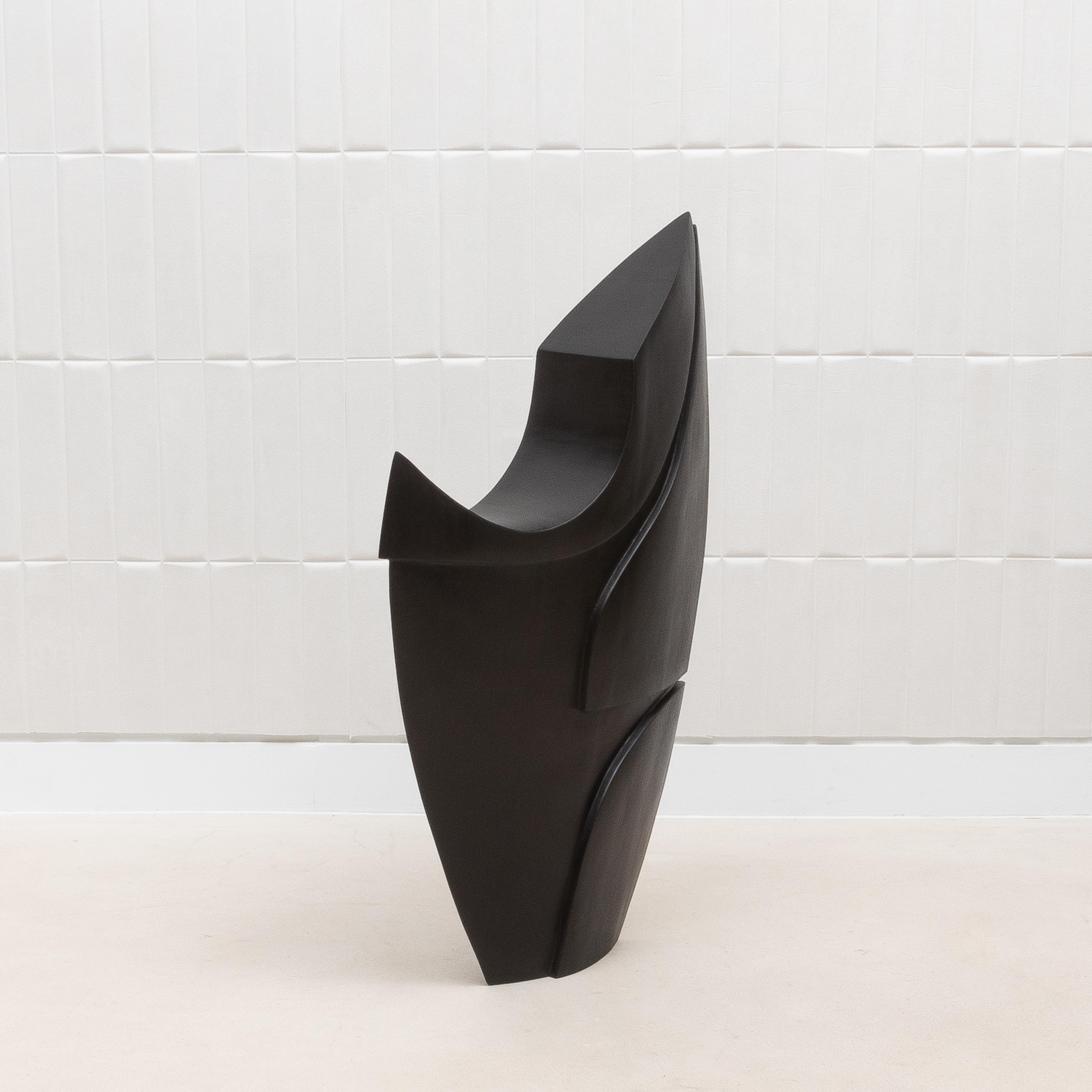 Scultura moderna astratta XXL in Oak nero di Patrick Coard Paris in vendita 3