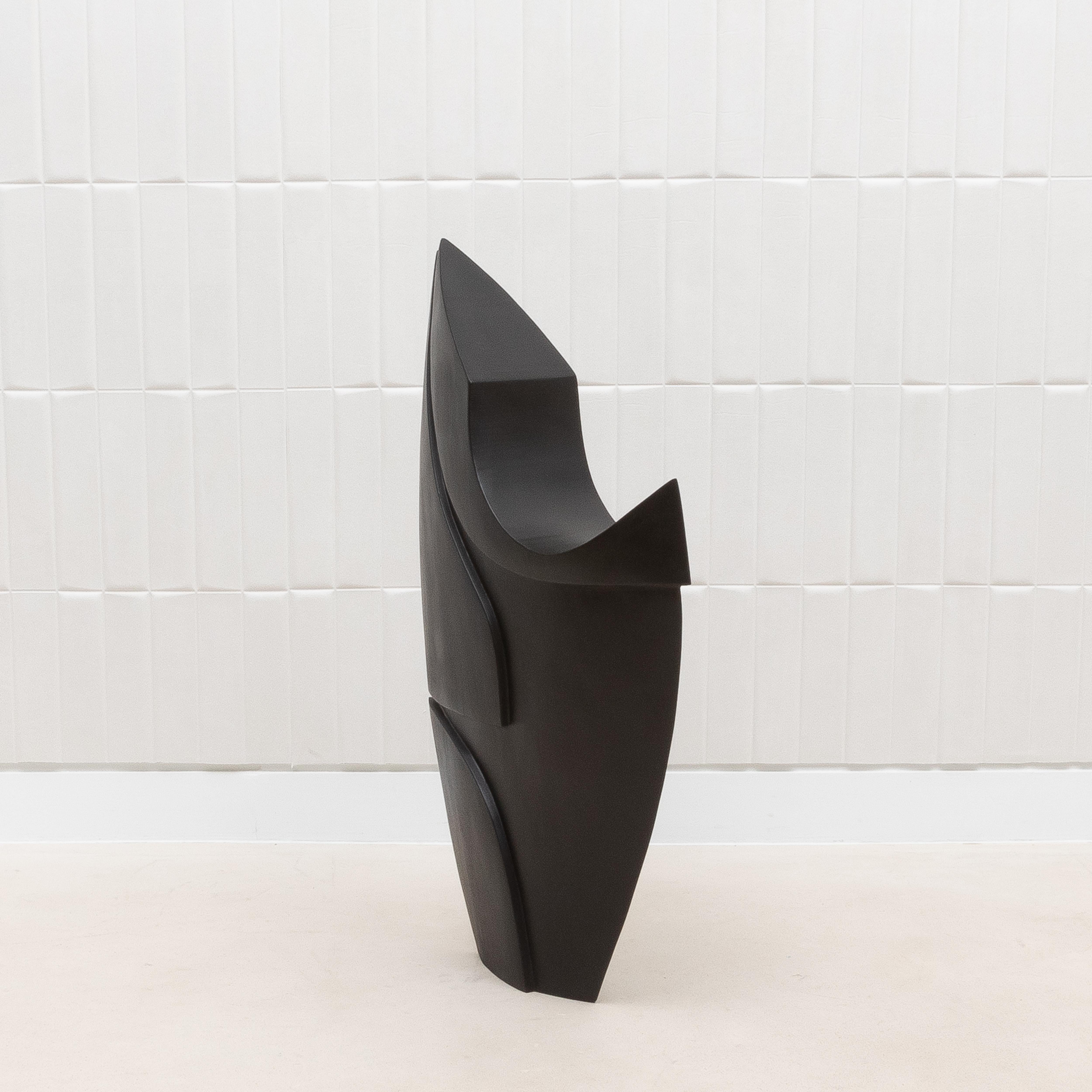 Scultura moderna astratta XXL in Oak nero di Patrick Coard Paris in vendita 5