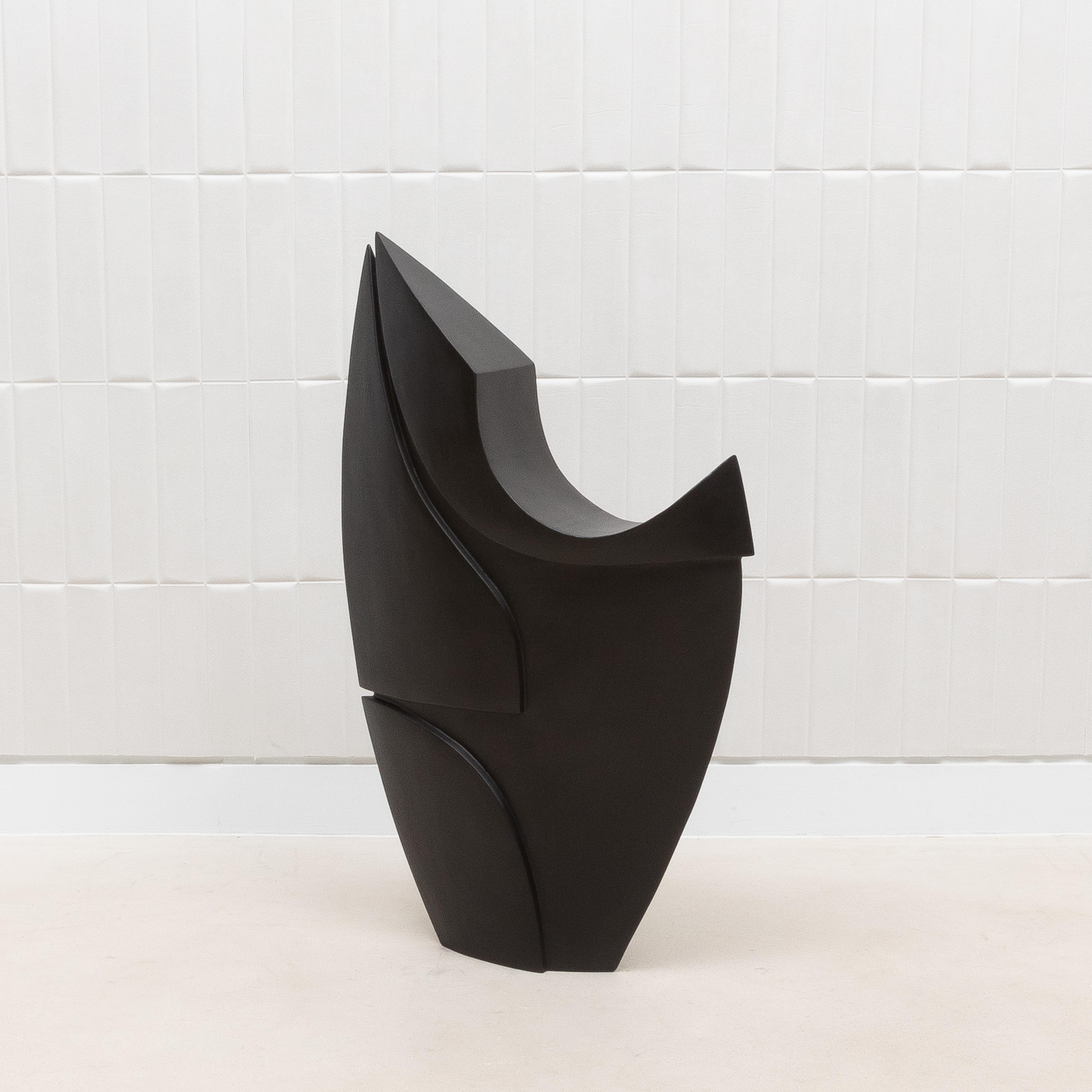 Scultura moderna astratta XXL in Oak nero di Patrick Coard Paris in vendita 6