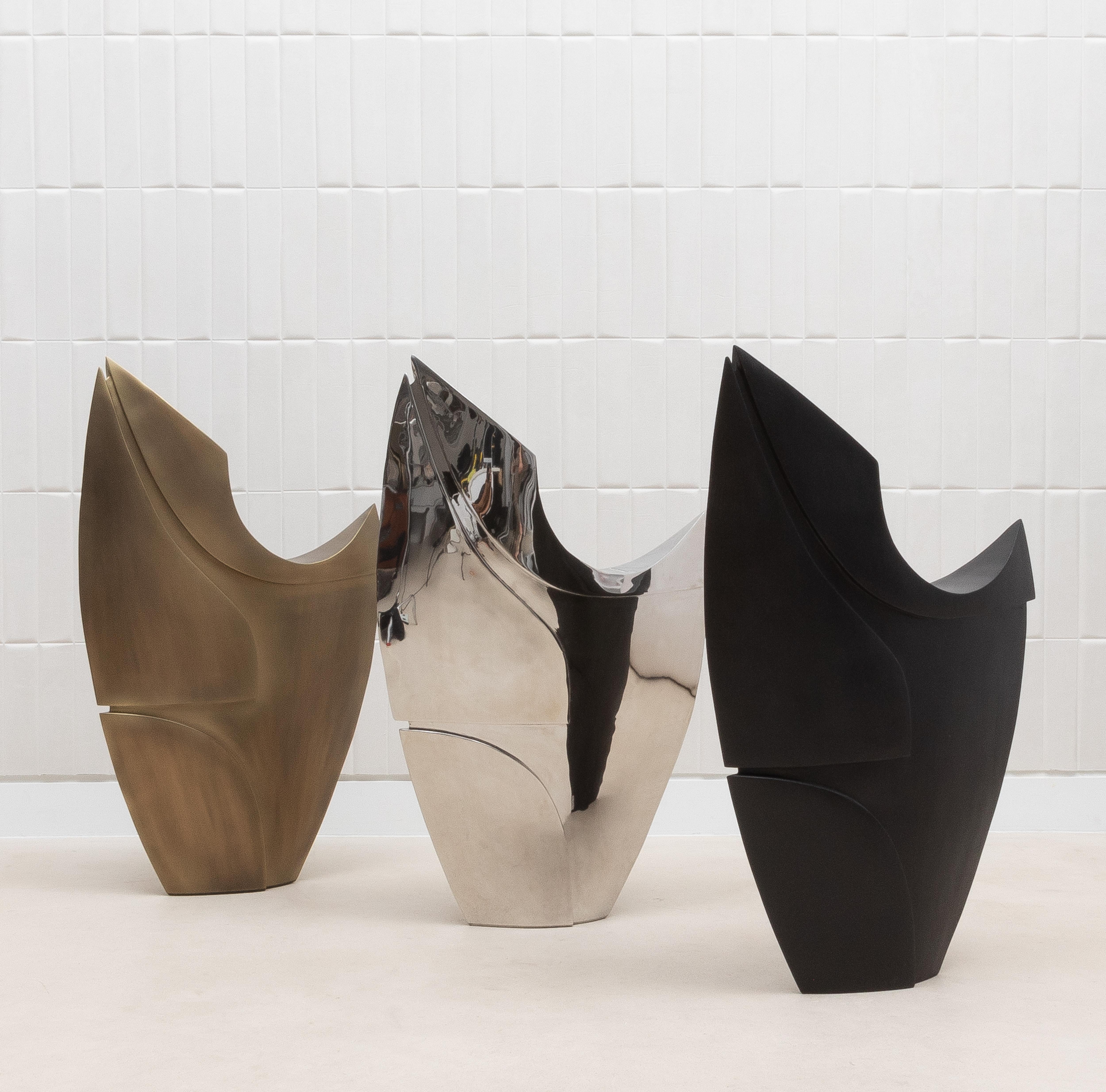 Scultura moderna astratta XXL in Oak nero di Patrick Coard Paris in vendita 11