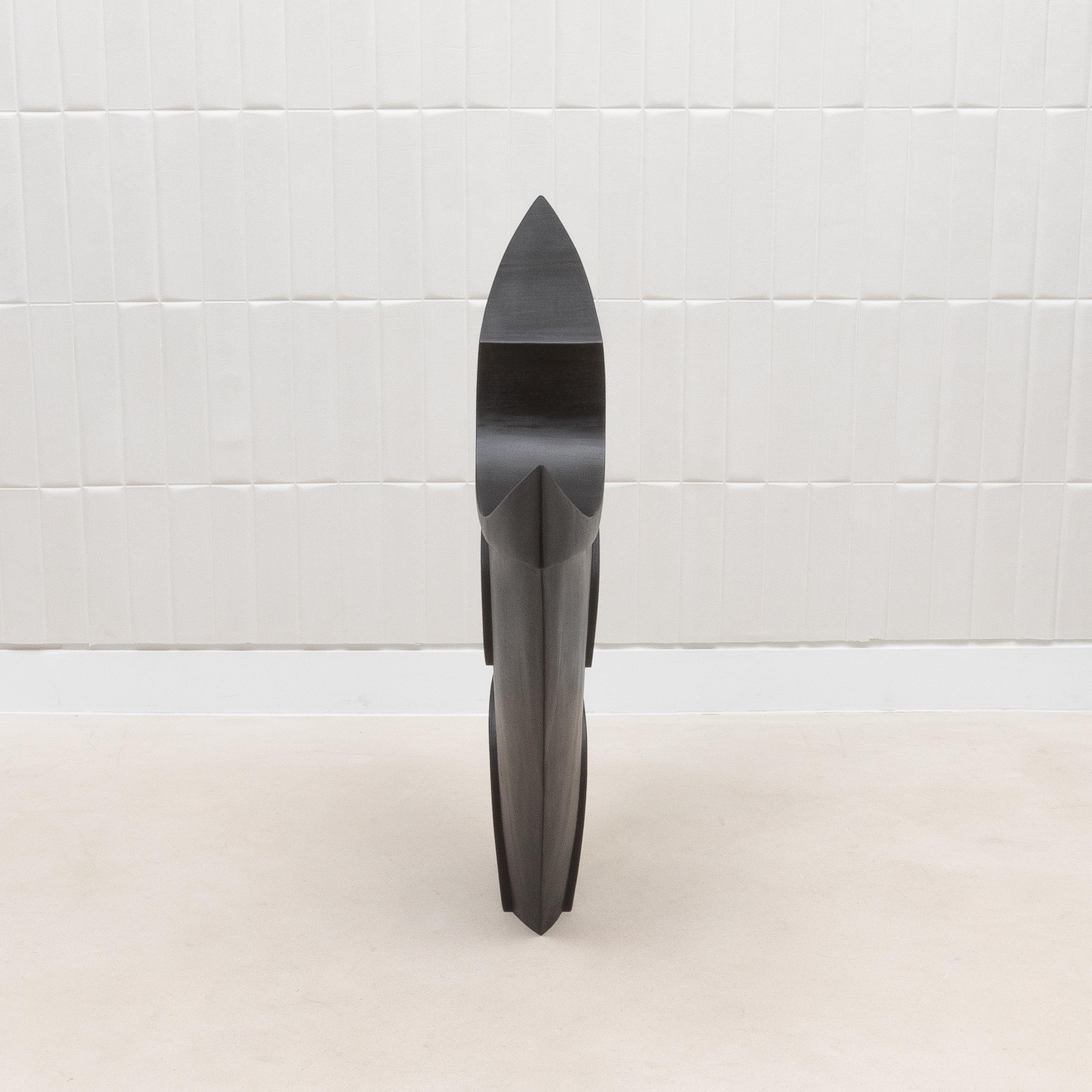 Filippino Scultura moderna astratta XXL in Oak nero di Patrick Coard Paris in vendita