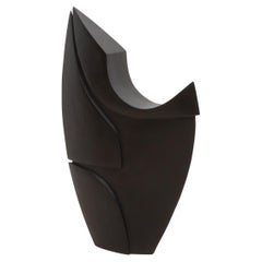 Modern Abstract XXL Sculpture in Black Oak by Patrick Coard Paris
