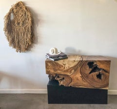 Modern Acacia Live Edge Freeform Console Table