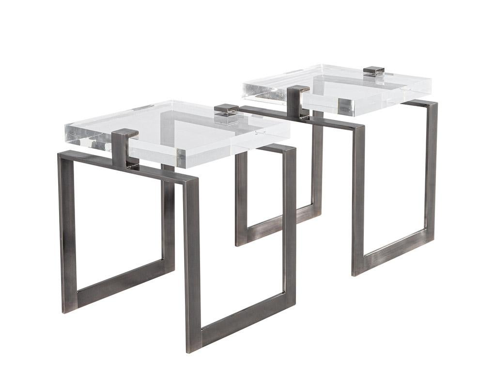 Canadian Modern Acrylic Accent Tables For Sale