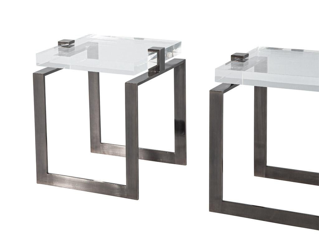 Modern Acrylic Accent Tables For Sale 2