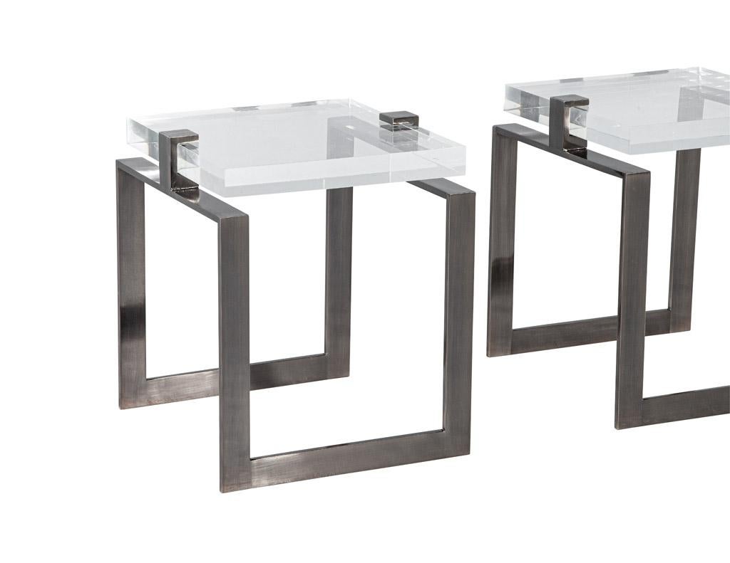Modern Acrylic Accent Tables For Sale 3