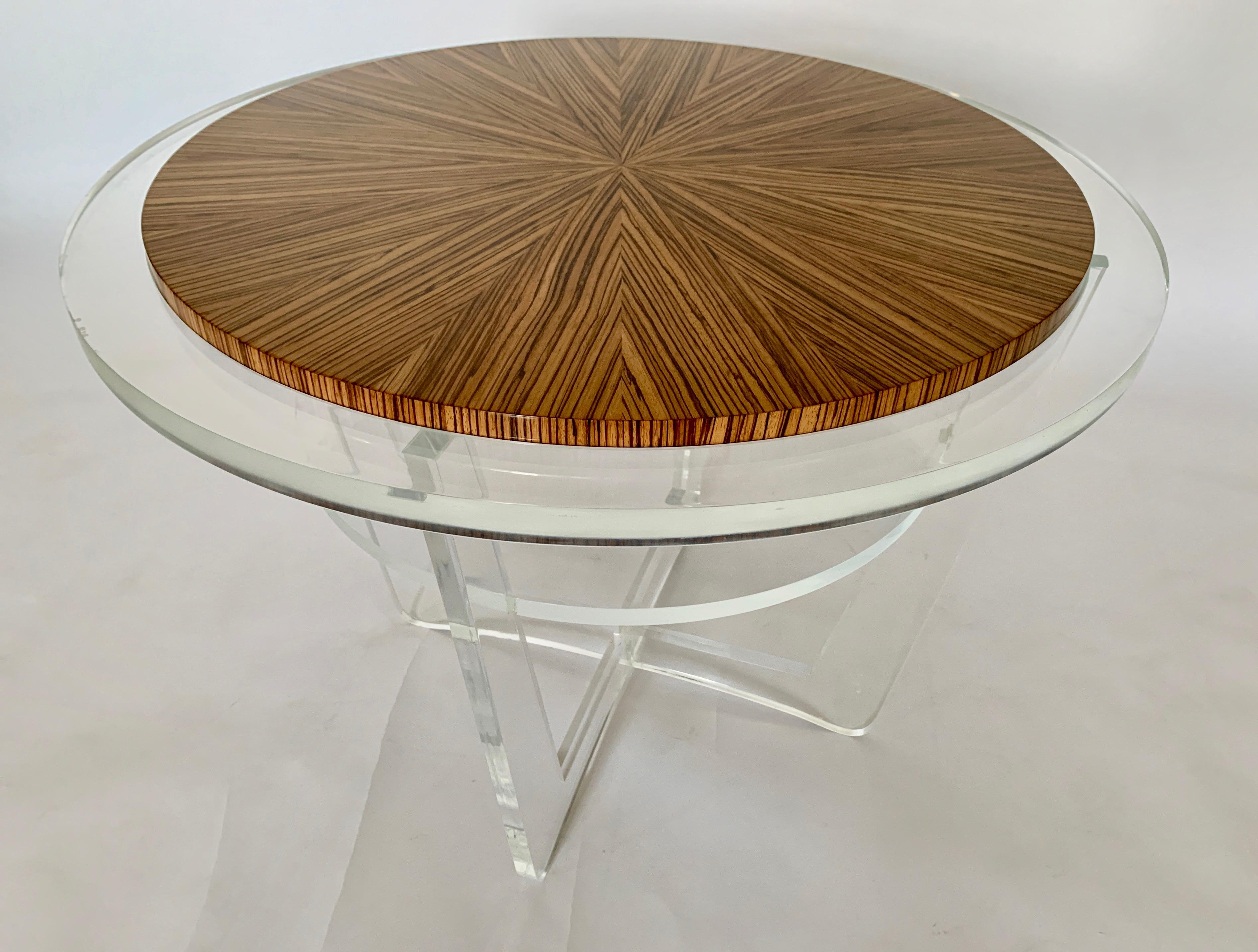 brown acrylic side table