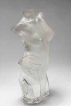 Modern Acrylic Female Torso Sculpture
