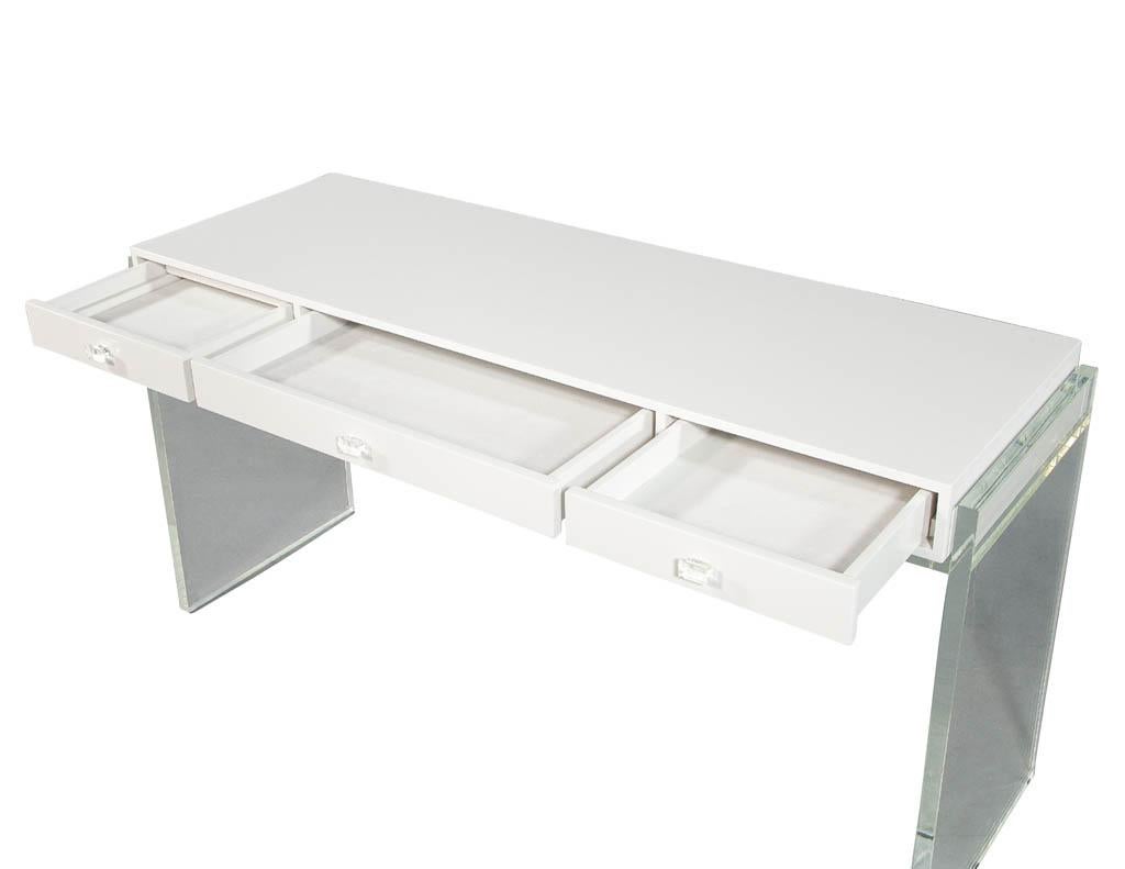 modern white writing desk