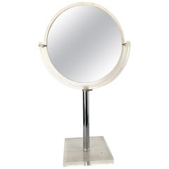 Vintage Modern Acrylic Table Top Vanity Mirror by Hollis Jones
