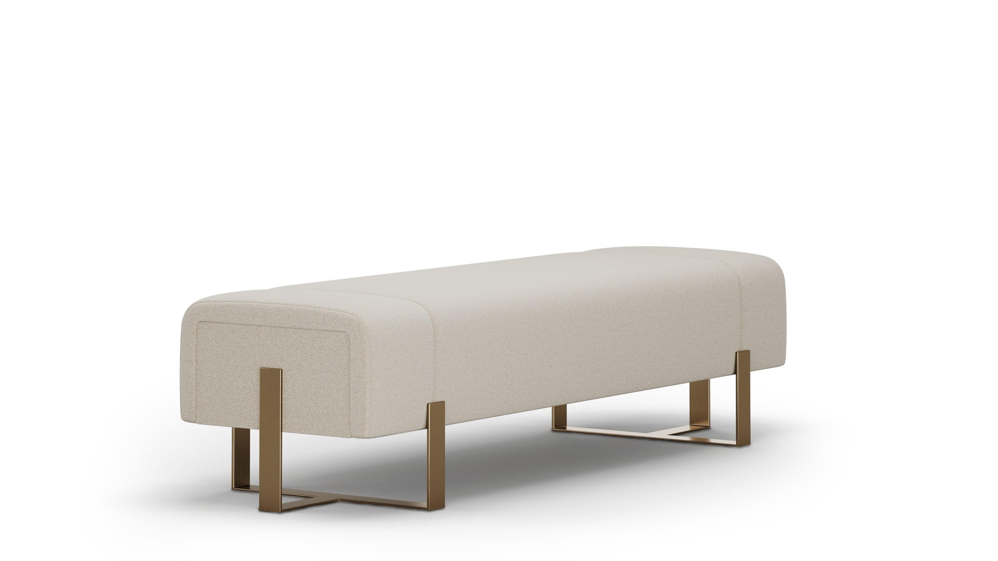 Banco moderno Adeline con patas metálicas By Elbra Home Portugués en venta