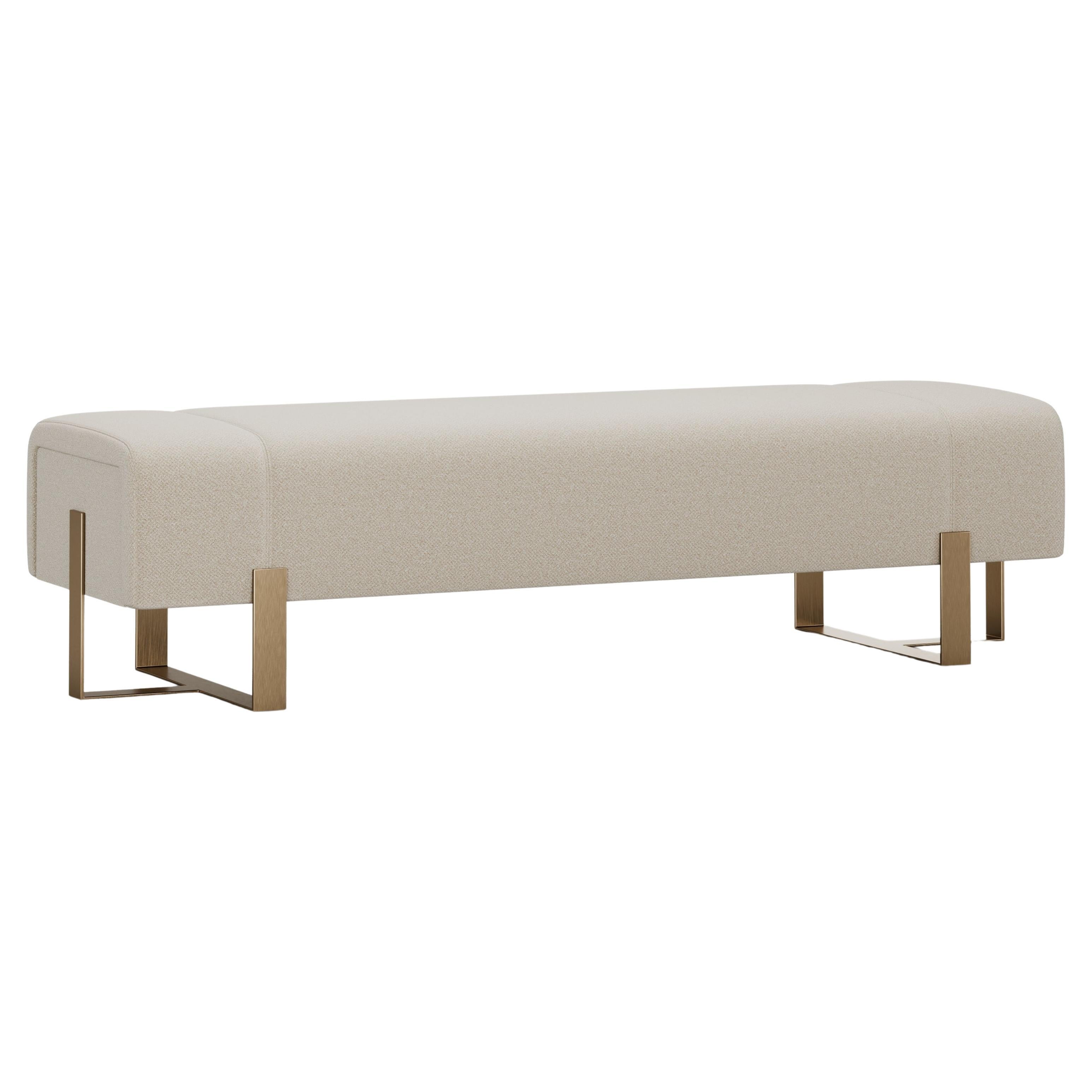 Banco moderno Adeline con patas metálicas By Elbra Home