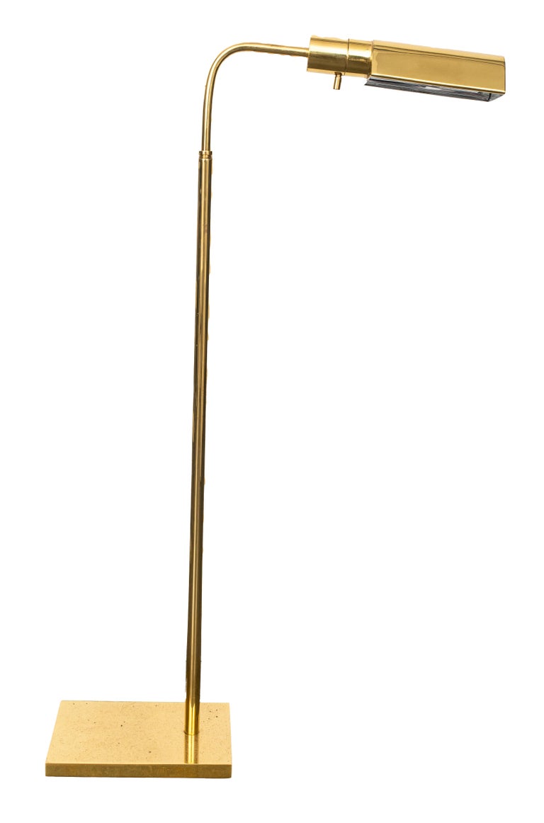 Modern Adjustable Brass Floor Lamp For Sale at 1stDibs