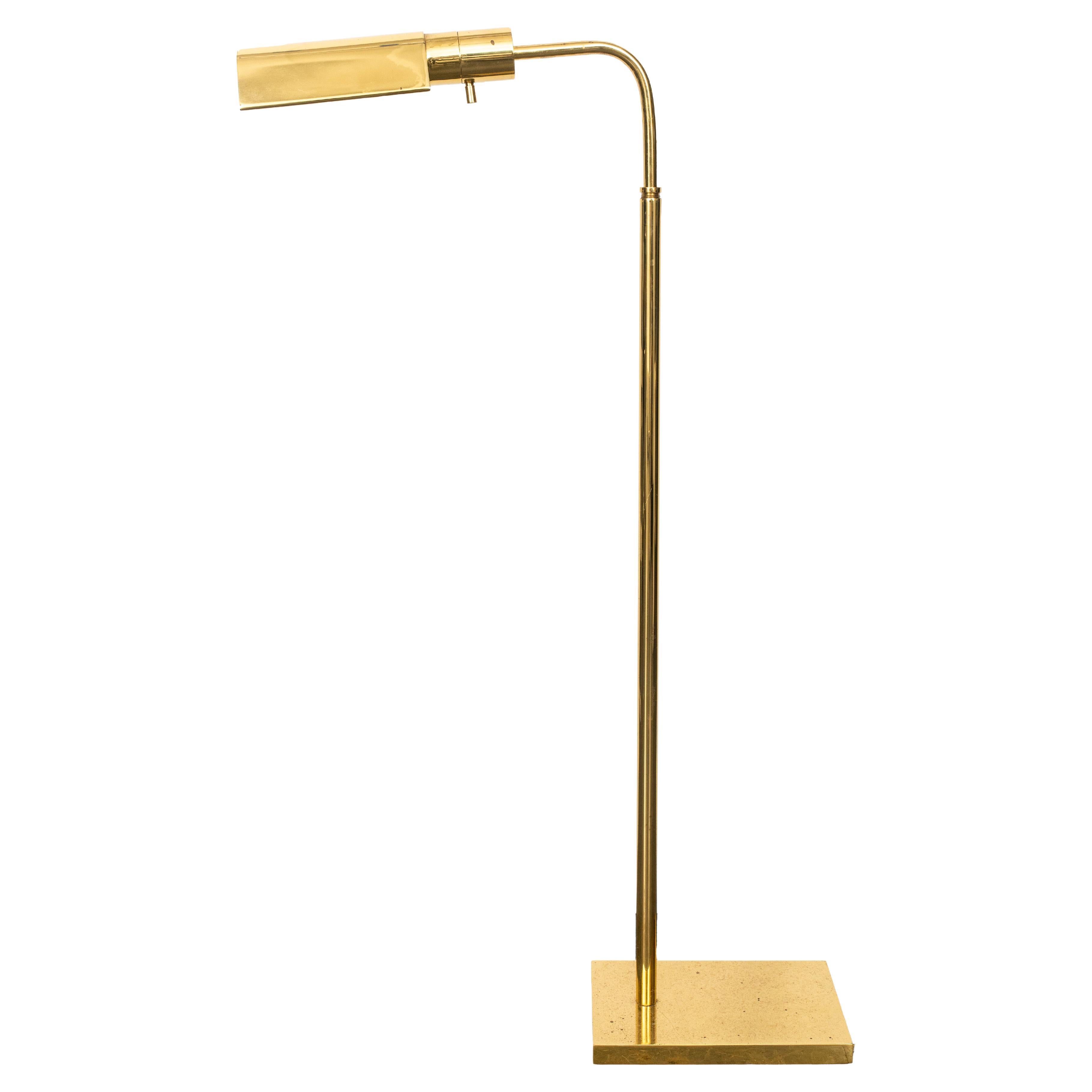 Modern Adjustable Brass Floor Lamp For Sale
