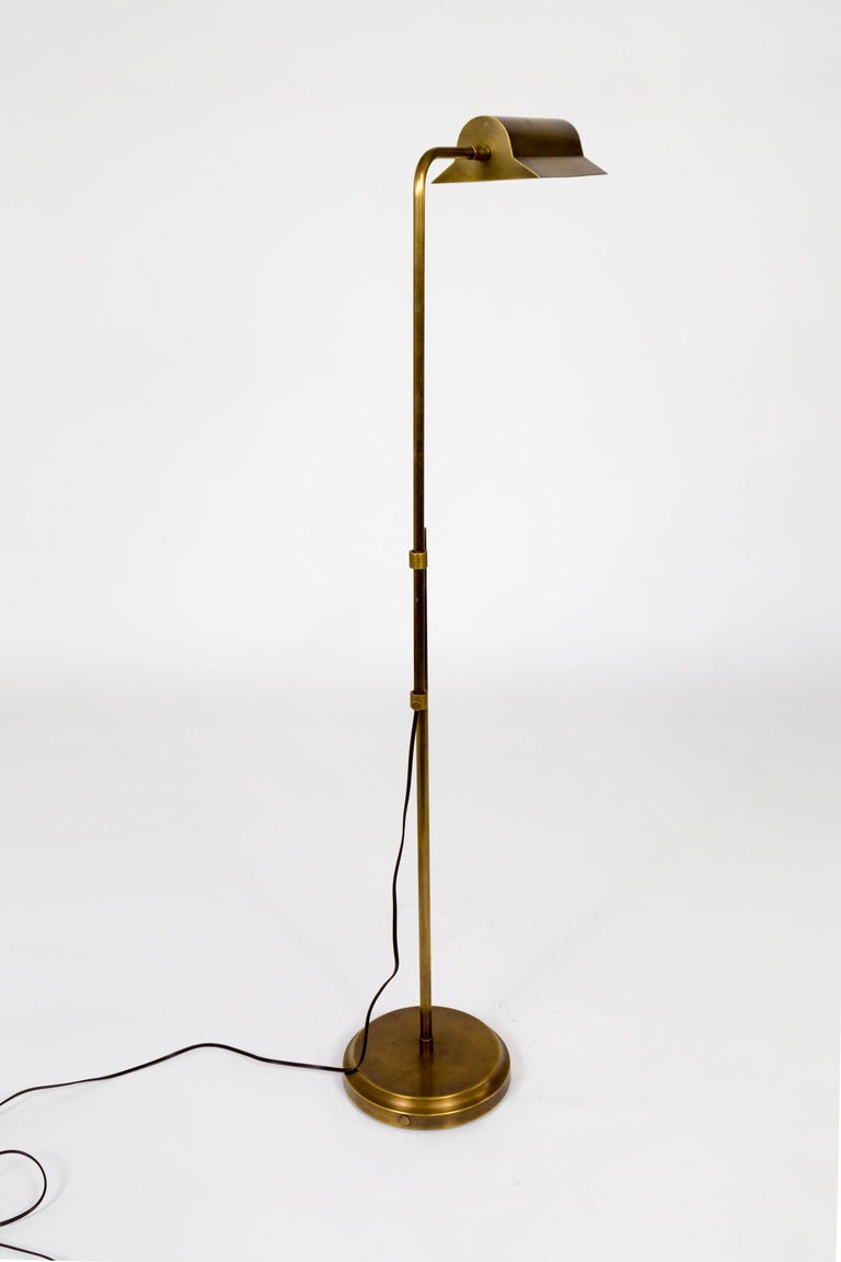 Modern Adjustable Brass Pharmacy Floor Lamp '2 Available' at 1stDibs