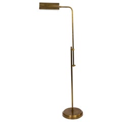 Vintage Modern Adjustable Brass Pharmacy Floor Lamp '2 Available'
