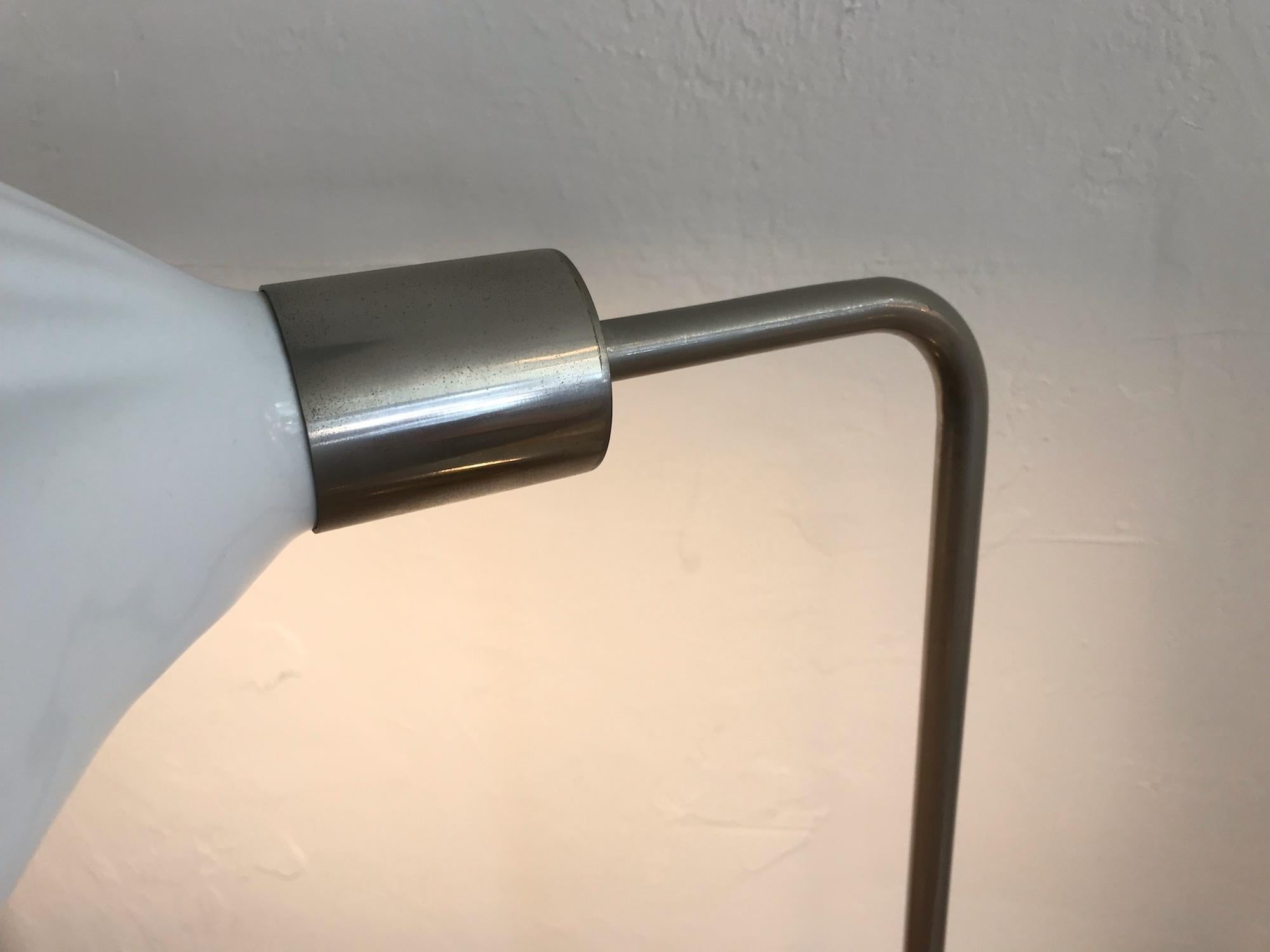 Modern Adjustable Floor Lamp in Brushed Steel by Tommaso Barbi, Italy, 1970s For Sale 2