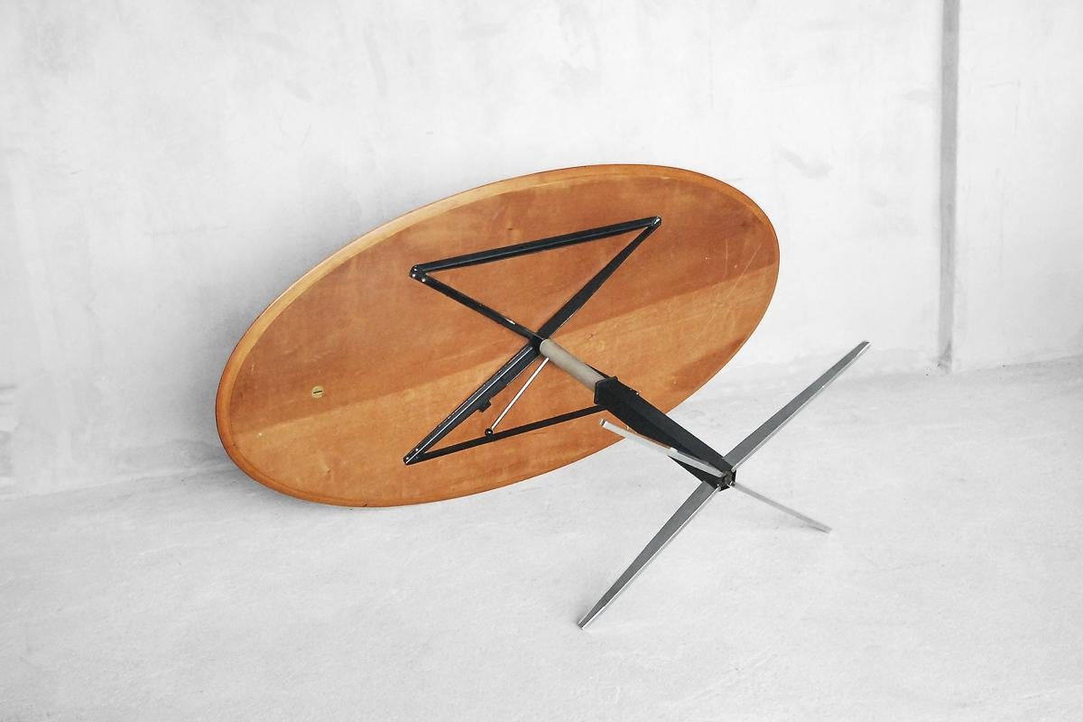 Modern Adjustable Oval Table by J.M. Thomas for Wilhelm Renz, 1960s 7