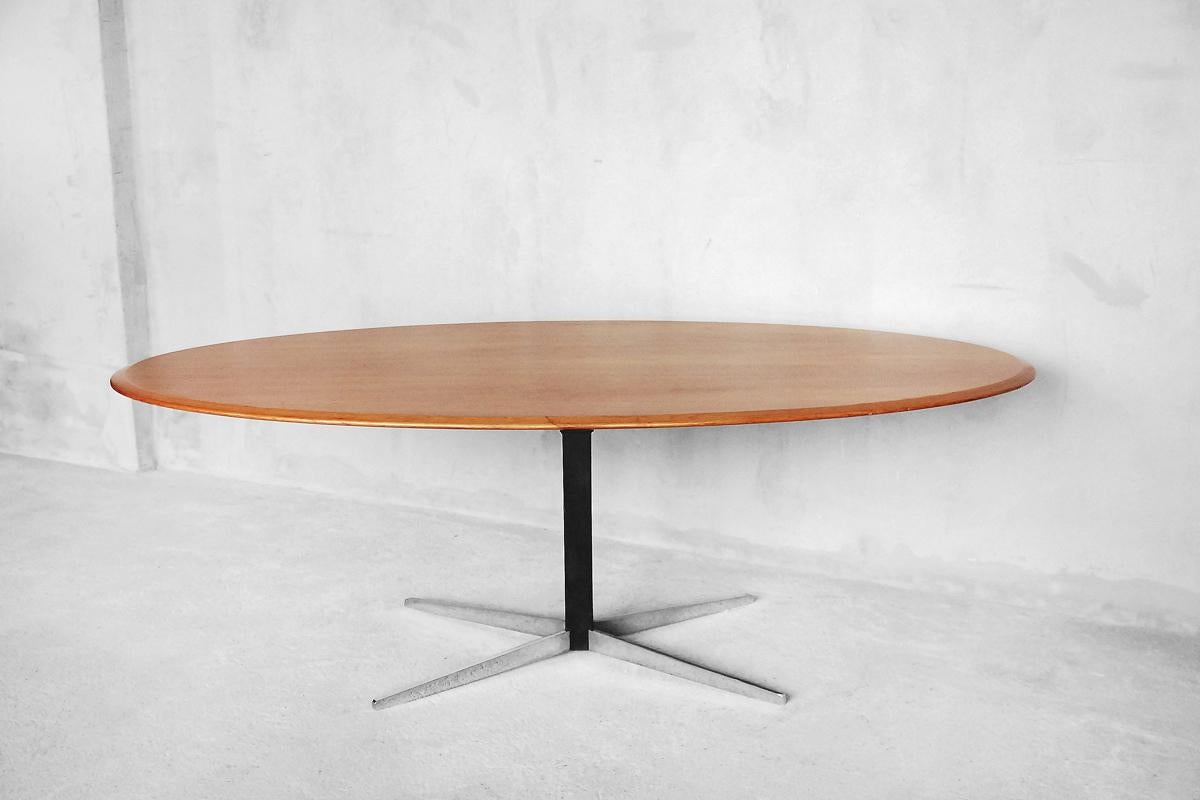 Modern Adjustable Oval Table by J.M. Thomas for Wilhelm Renz, 1960s 1