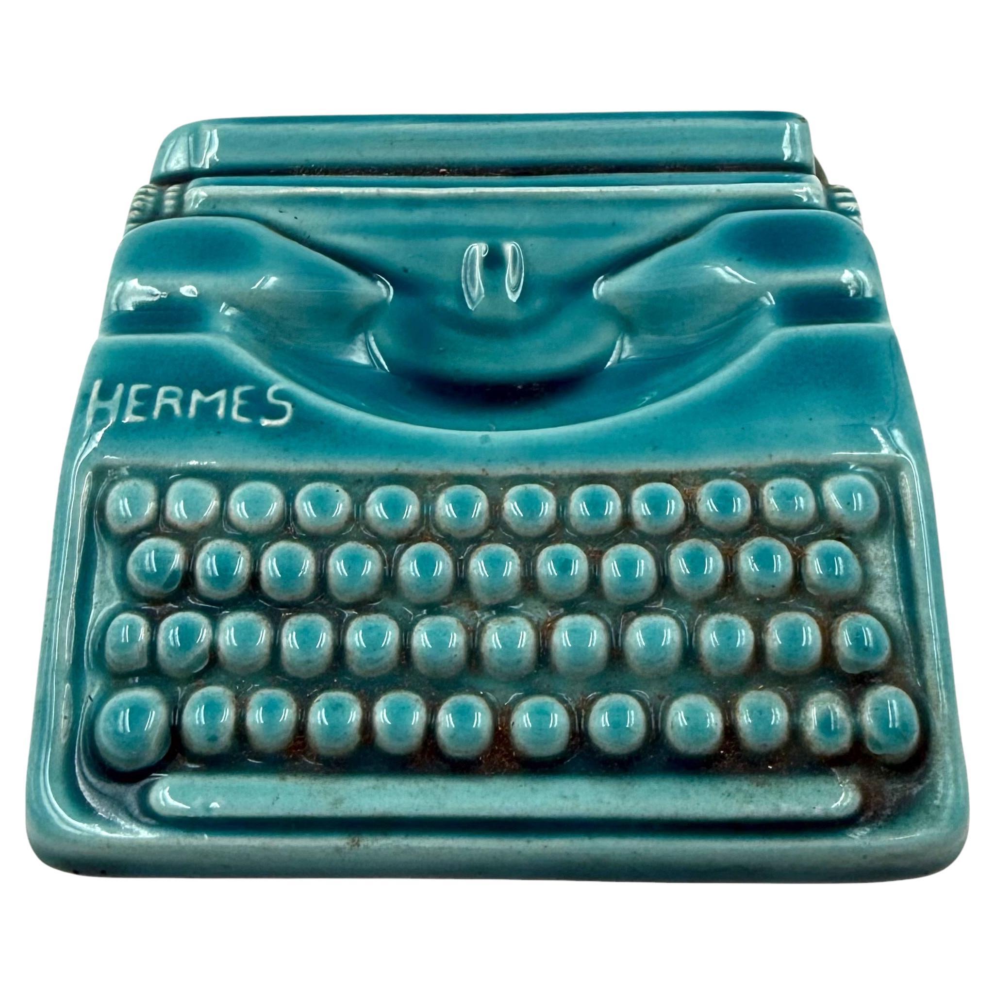 Modern advertising ceramic ashtray, Hermes France 1960s