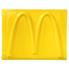 Vintage Modern Advertising Sign of McDonald's in Yellow Plastic, 1980s