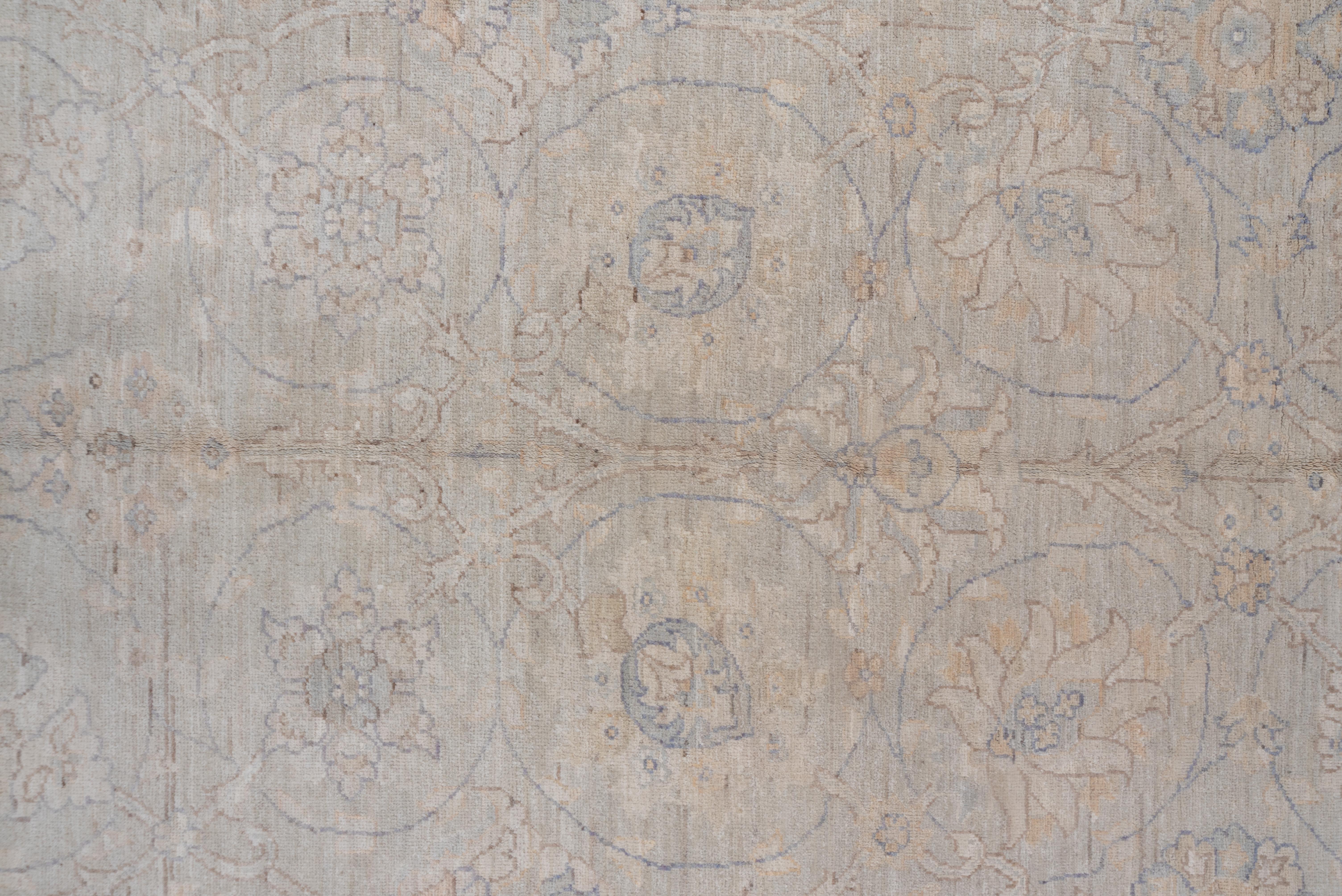 Hand-Knotted Modern Afghan Carpet, Soft Palette