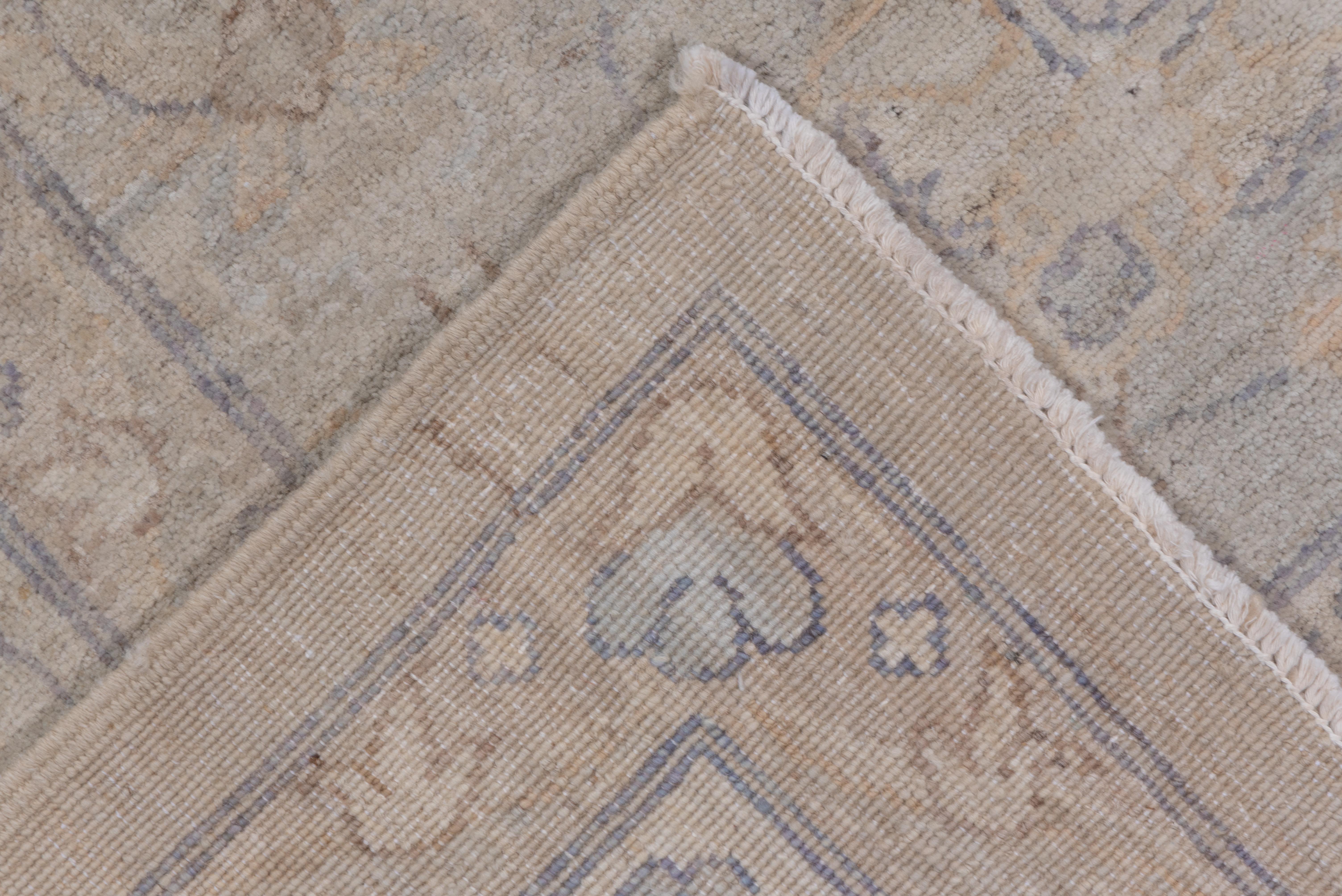 Contemporary Modern Afghan Carpet, Soft Palette