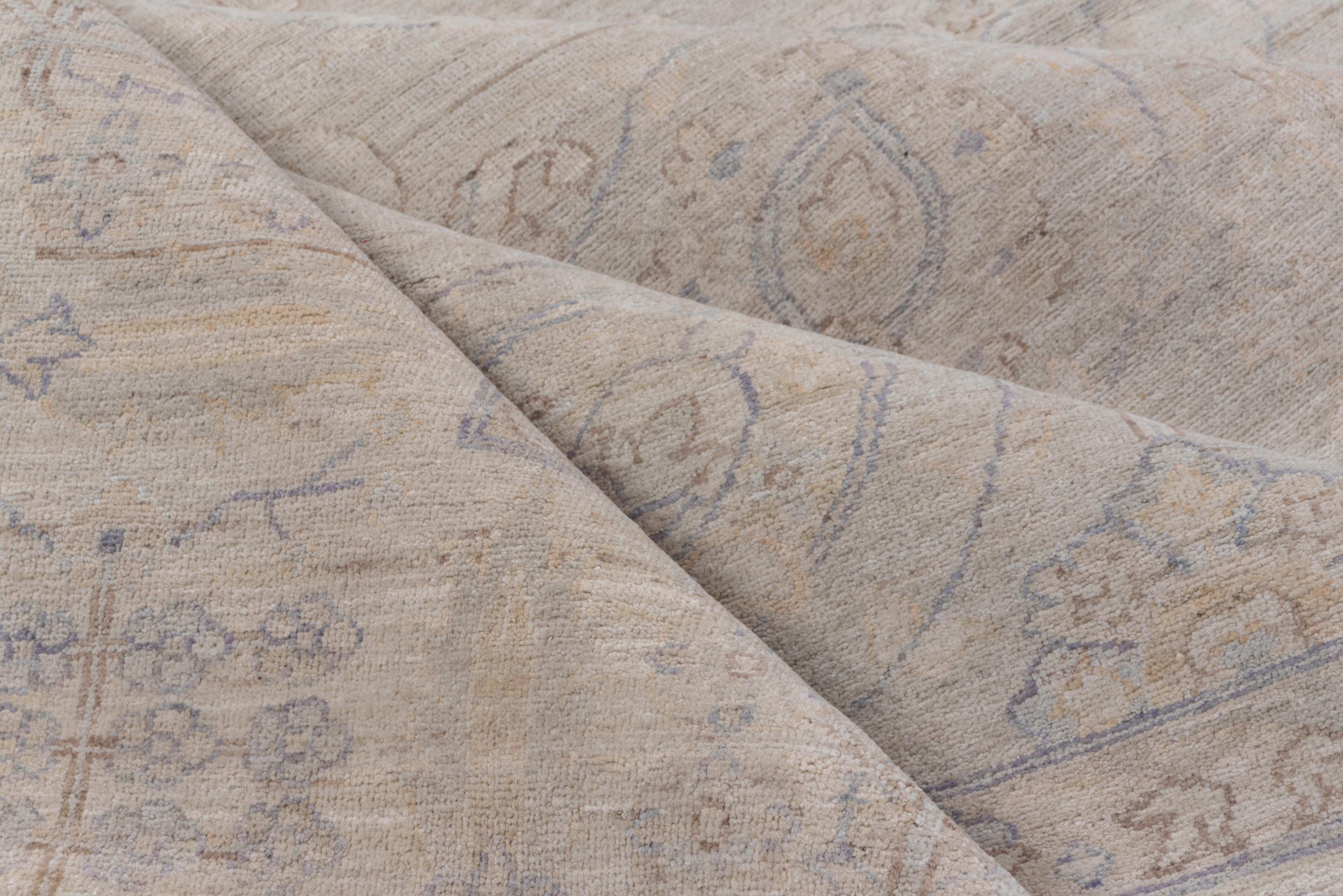 Wool Modern Afghan Carpet, Soft Palette
