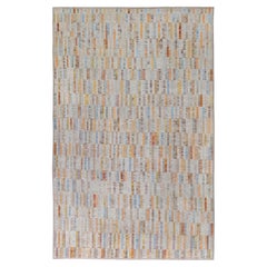 Tapis moderne afghan noué à la main, une composition picturale de couleurs et de textures