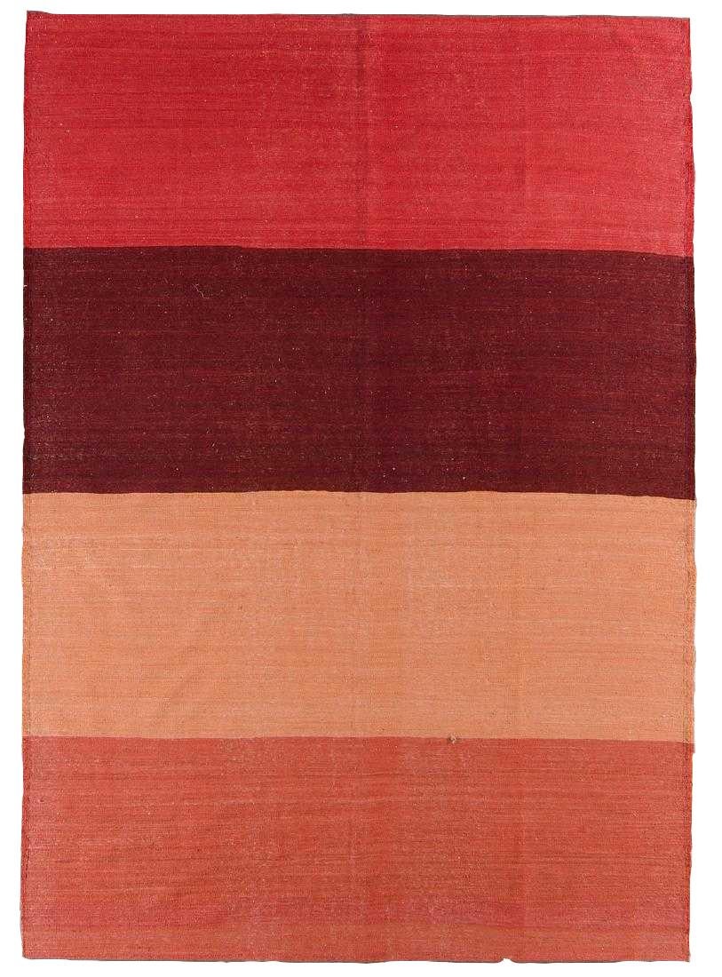 A handwoven wool flat Kilim style rug. Beautiful sherbet tones and in great condition.