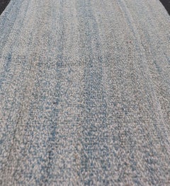 Handwoven Modern Afghan Kilim Rug by Keivan Woven Arts, Blue Gray