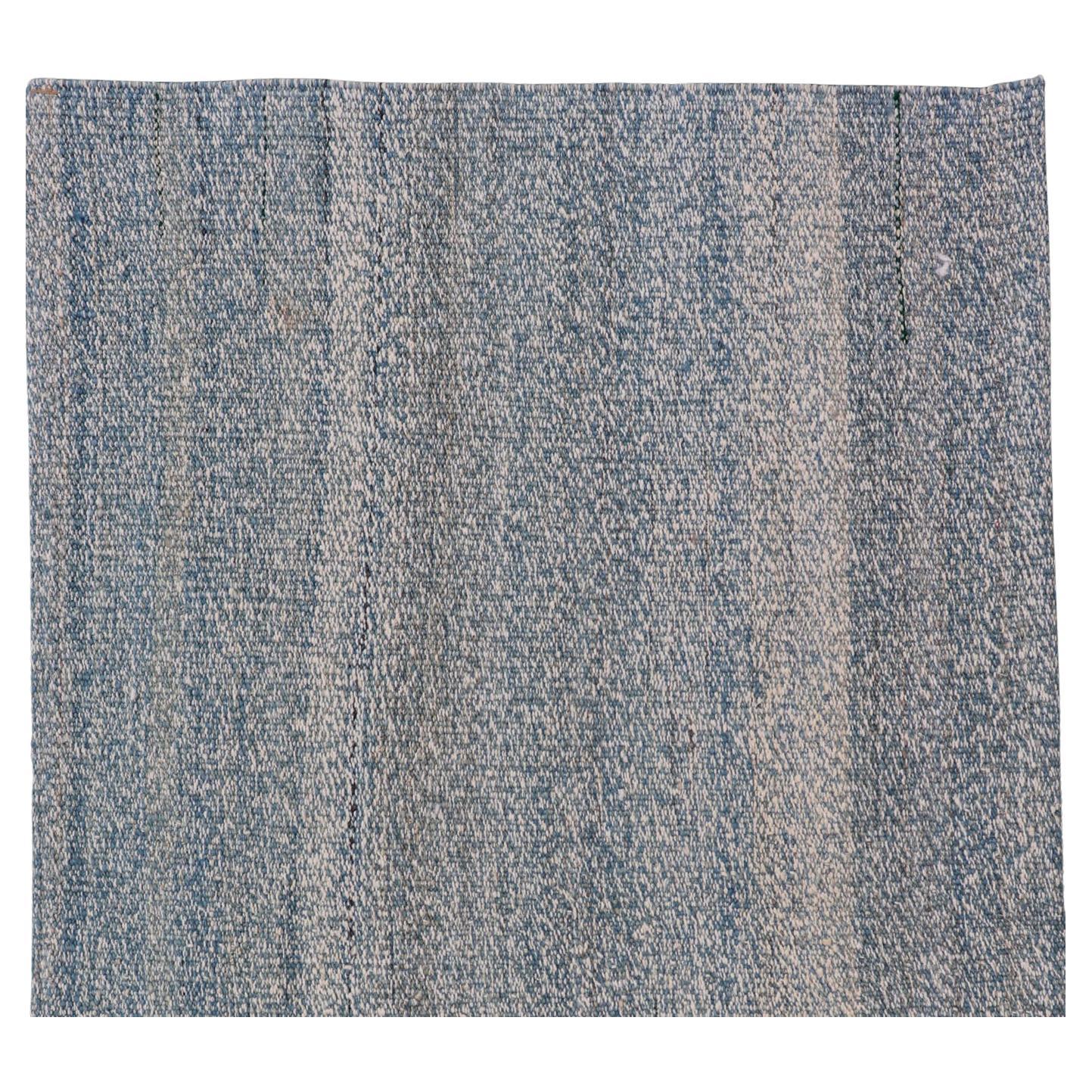 Moderno Rug & Kilim afgano nei toni del blu e del grigio 2'2 x 3'4