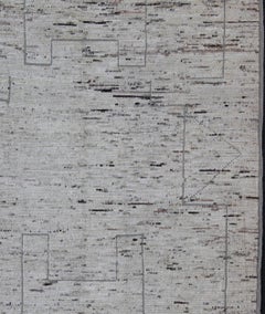 Modern Afghanistan Rug in Neutral Tones with Subdued Design