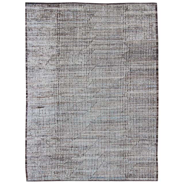Earthy Toned Modern Textured Rug 8'x10'3 For Sale at 1stDibs