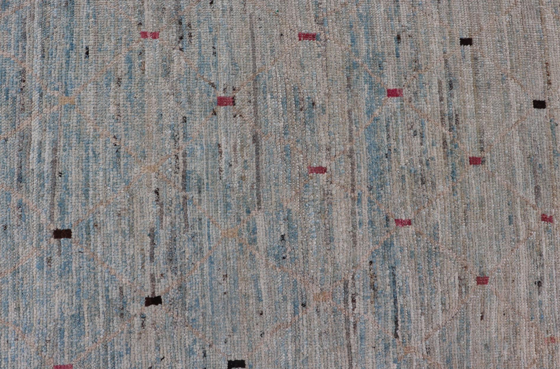 Tapis moderne d'Afghanistan à motifs modernes sur toute sa surface en vente 3